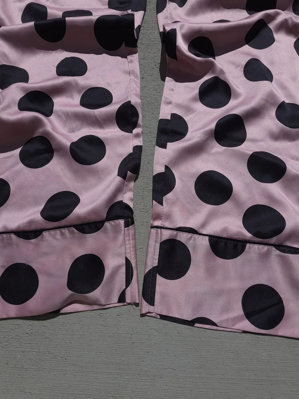 Victoria's Secret Pink Pajama Bottoms with Black Polka Dots